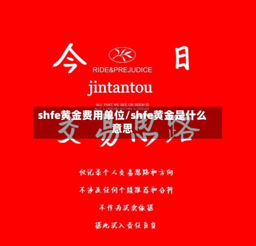 shfe黄金费用单位/shfe黄金是什么意思-第3张图片