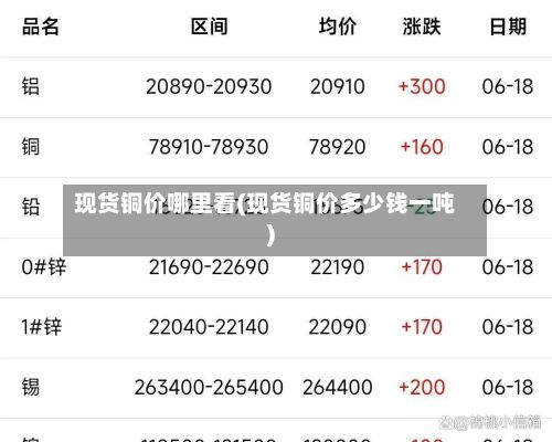 现货铜价哪里看(现货铜价多少钱一吨)-第3张图片