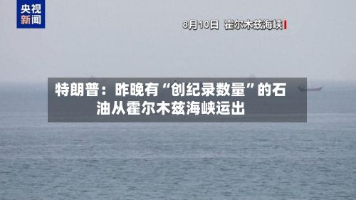 特朗普：昨晚有“创纪录数量	”的石油从霍尔木兹海峡运出-第2张图片