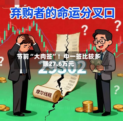 节前“大肉签	”！中一签比较多赚27.6万元-第2张图片