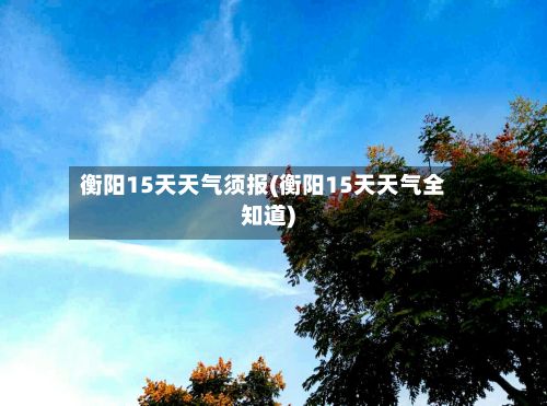 衡阳15天天气须报(衡阳15天天气全知道)-第2张图片