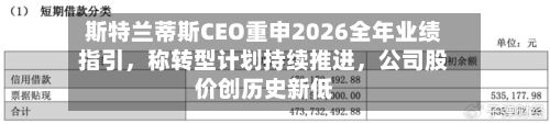 斯特兰蒂斯CEO重申2026全年业绩指引，称转型计划持续推进，公司股价创历史新低-第2张图片