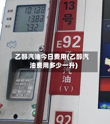 乙醇汽油今日费用(乙醇汽油费用多少一升)-第2张图片