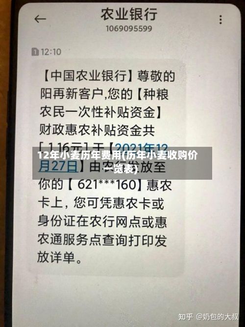 12年小麦历年费用(历年小麦收购价一览表)-第2张图片