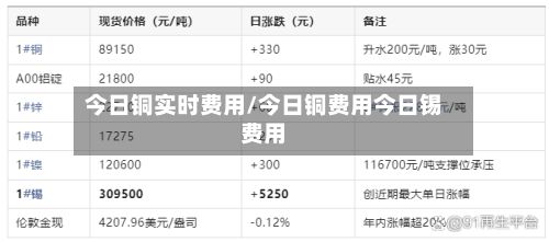 今日铜实时费用/今日铜费用今日锡费用