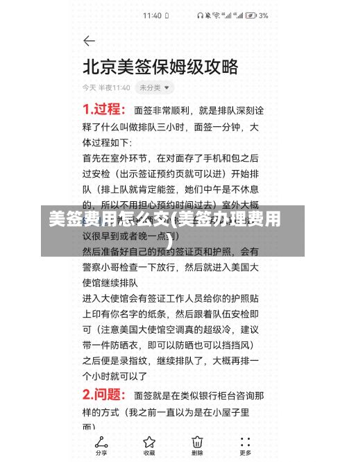 美签费用怎么交(美签办理费用)-第2张图片