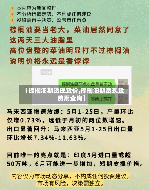 【棕榈油期货现货价,棕榈油期货现货费用查询】