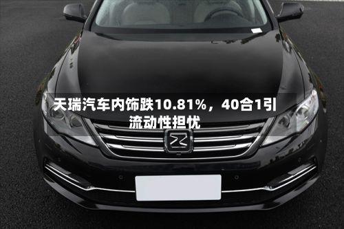 天瑞汽车内饰跌10.81%，40合1引流动性担忧