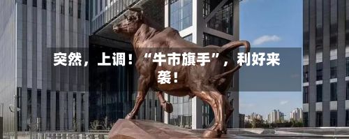 突然	，上调！“牛市旗手”，利好来袭！-第2张图片
