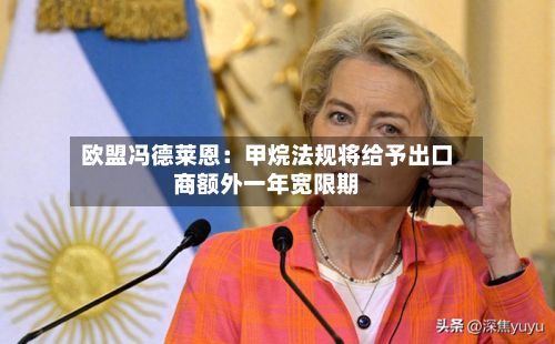 欧盟冯德莱恩：甲烷法规将给予出口商额外一年宽限期-第3张图片