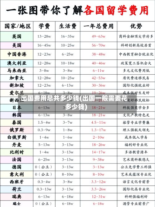 出国费用总共多少钱(出国一般需要花多少钱)-第2张图片
