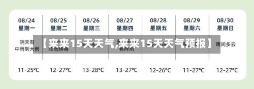 【来来15天天气,来来15天天气预报】