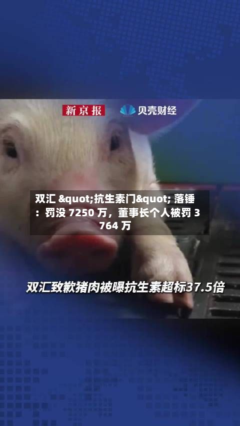 双汇 "抗生素门" 落锤：罚没 7250 万，董事长个人被罚 3764 万-第2张图片