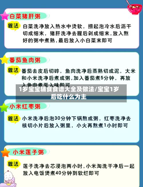 1岁宝宝辅食食谱大全及做法/宝宝1岁后吃什么为主-第2张图片