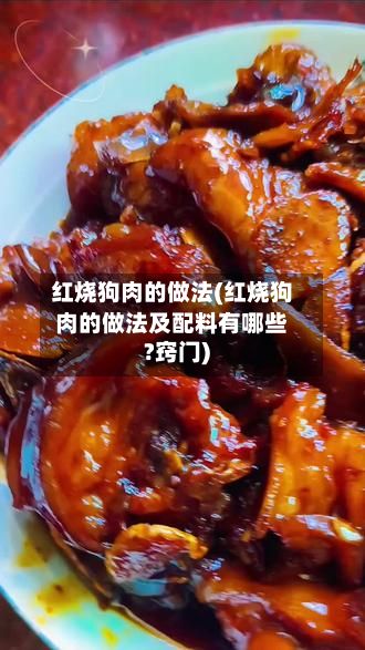 红烧狗肉的做法(红烧狗肉的做法及配料有哪些?窍门)
