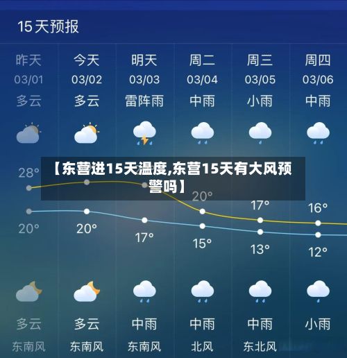 【东营进15天温度,东营15天有大风预警吗】