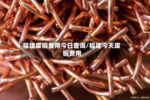 福建废铜费用今日查询/福建今天废铜费用-第2张图片