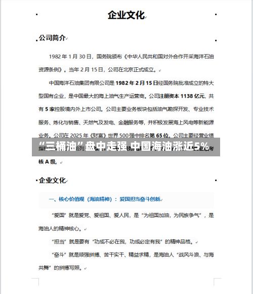 “三桶油”盘中走强 中国海油涨近5%-第2张图片