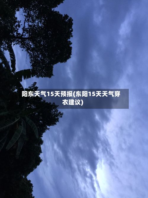 阳东天气15天预报(东阳15天天气穿衣建议)