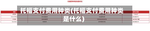 托福支付费用种类(托福支付费用种类是什么)