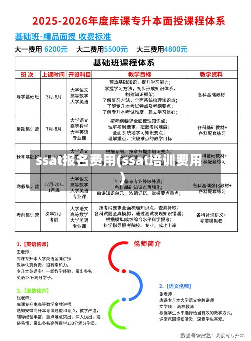 ssat报名费用(ssat培训费用)-第2张图片