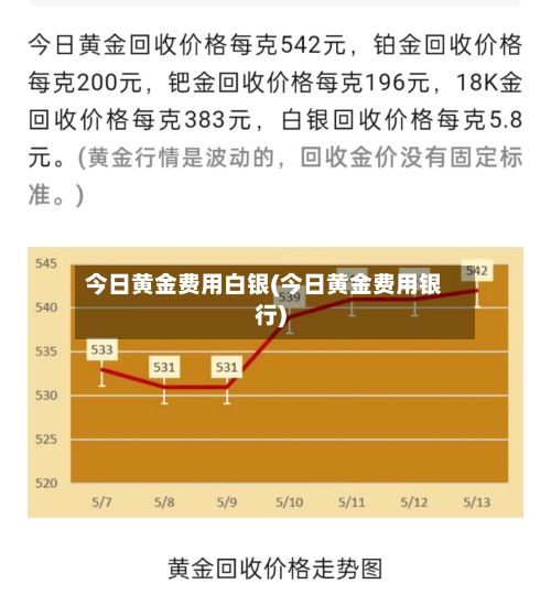今日黄金费用白银(今日黄金费用银行)