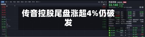 传音控股尾盘涨超4%仍破发-第2张图片