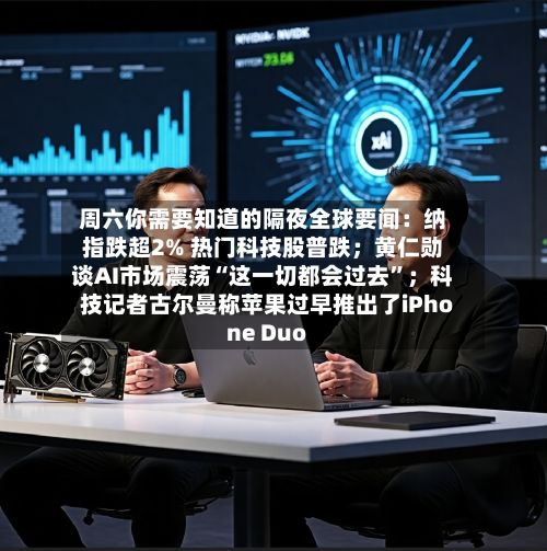 周六你需要知道的隔夜全球要闻：纳指跌超2% 热门科技股普跌；黄仁勋谈AI市场震荡“这一切都会过去”；科技记者古尔曼称苹果过早推出了iPhone Duo-第2张图片