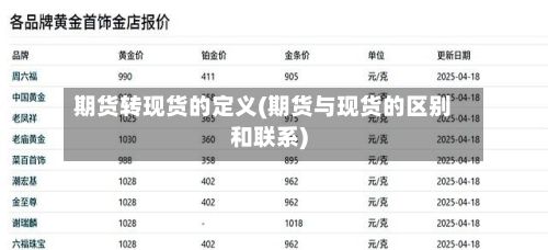 期货转现货的定义(期货与现货的区别和联系)-第3张图片