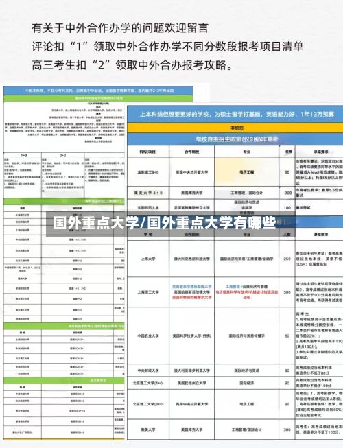 国外重点大学/国外重点大学有哪些