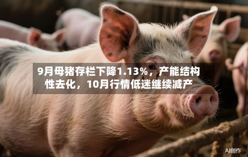 9月母猪存栏下降1.13%	，产能结构性去化，10月行情低迷继续减产-第2张图片