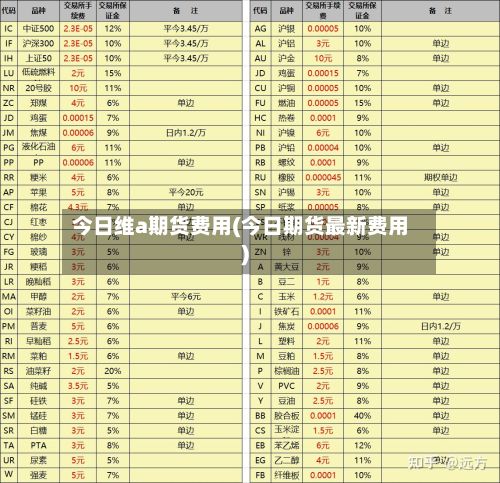 今日维a期货费用(今日期货最新费用)