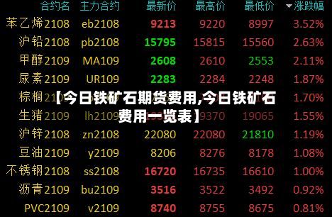 【今日铁矿石期货费用,今日铁矿石费用一览表】-第2张图片