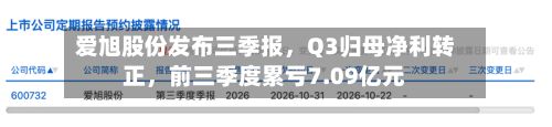 爱旭股份发布三季报	，Q3归母净利转正，前三季度累亏7.09亿元-第2张图片