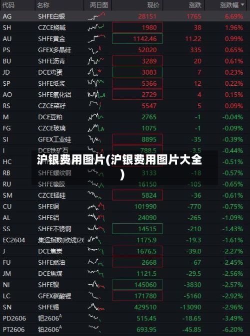 沪银费用图片(沪银费用图片大全)