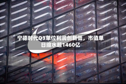 宁德时代Q3单位利润创新低，市值单日缩水超1460亿