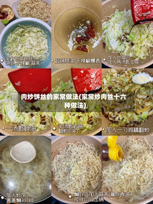 肉炒饼丝的家常做法(家常炒肉丝十六种做法)