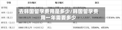 去韩国留学费用是多少/韩国留学费用一年需要多少-第3张图片