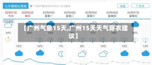 【广州气象15天,广州15天天气穿衣建议】