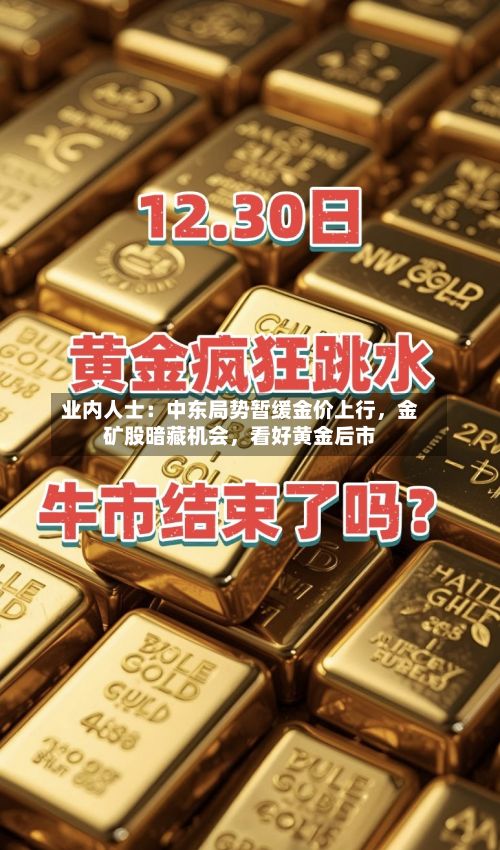 业内人士：中东局势暂缓金价上行	，金矿股暗藏机会，看好黄金后市-第2张图片