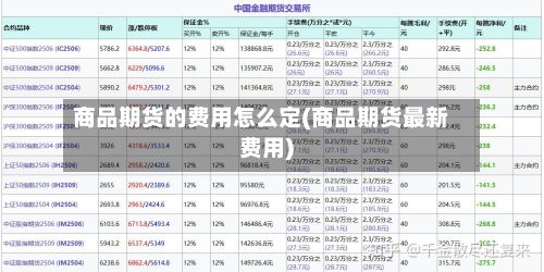 商品期货的费用怎么定(商品期货最新费用)