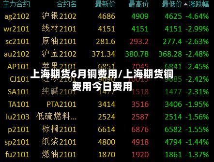 上海期货6月铜费用/上海期货铜费用今日费用-第3张图片