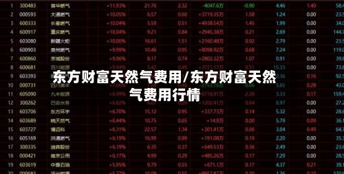 东方财富天然气费用/东方财富天然气费用行情-第2张图片