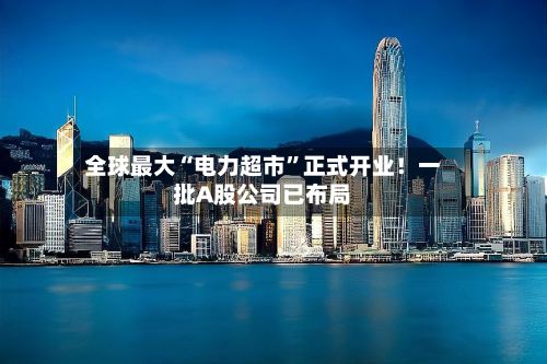 全球最大“电力超市”正式开业！一批A股公司已布局-第3张图片
