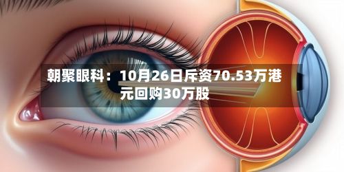 朝聚眼科：10月26日斥资70.53万港元回购30万股-第3张图片