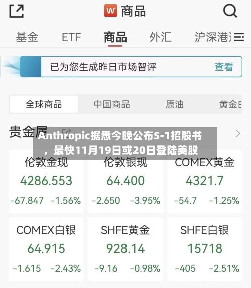 Anthropic据悉今晚公布S-1招股书	，最快11月19日或20日登陆美股-第2张图片