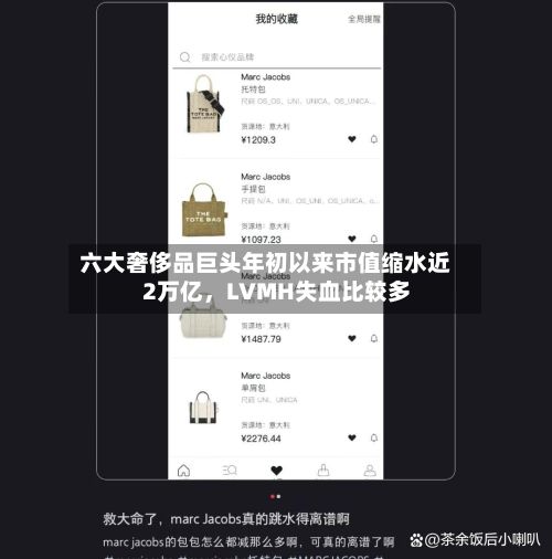 六大奢侈品巨头年初以来市值缩水近2万亿，LVMH失血比较多