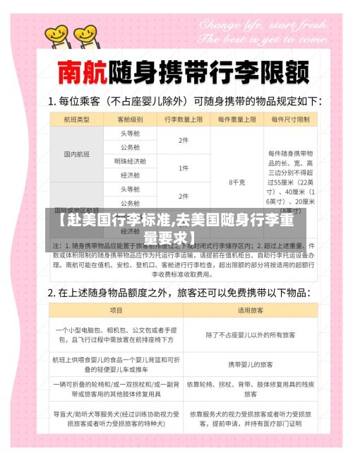 【赴美国行李标准,去美国随身行李重量要求】