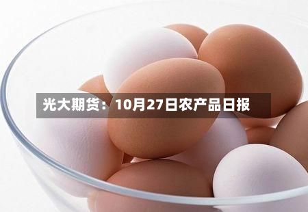 光大期货：10月27日农产品日报-第2张图片