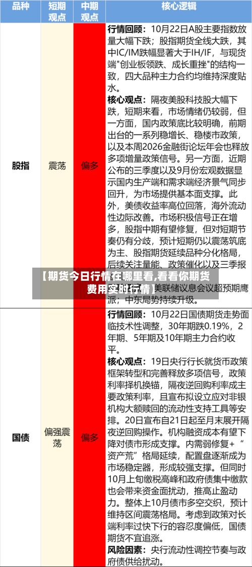 【期货今日行情在哪里看,看看你期货费用实时行情】-第2张图片